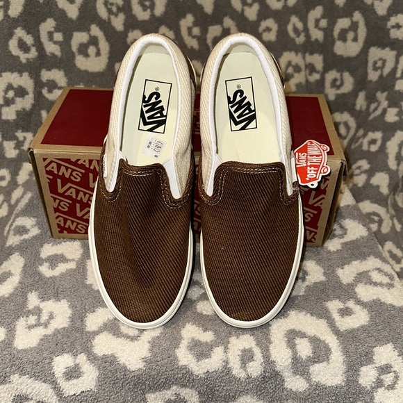 Vans Classic Slip-On Sneakers Desert Twill Brown/Beige New 🆕 & Never Worn 🥰 - Picture 11 of 17